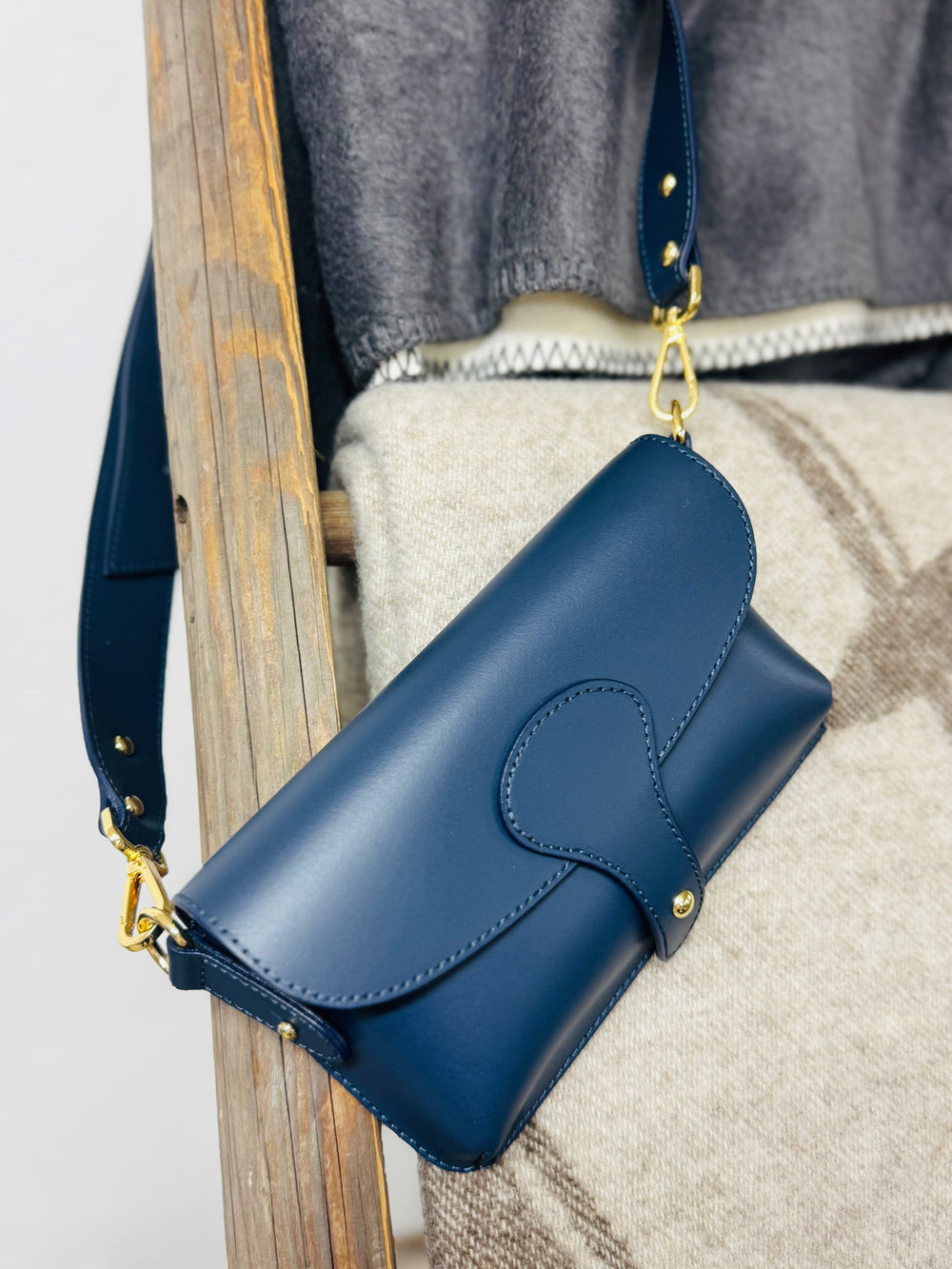 Leder Countrylife Bag -Marine-