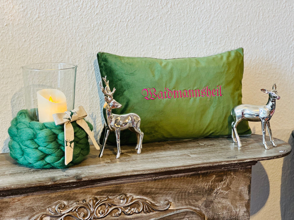 Kissen Chaletstyle Waidmannsheil-Moosgrün/Pink  in 30 x 50cm-