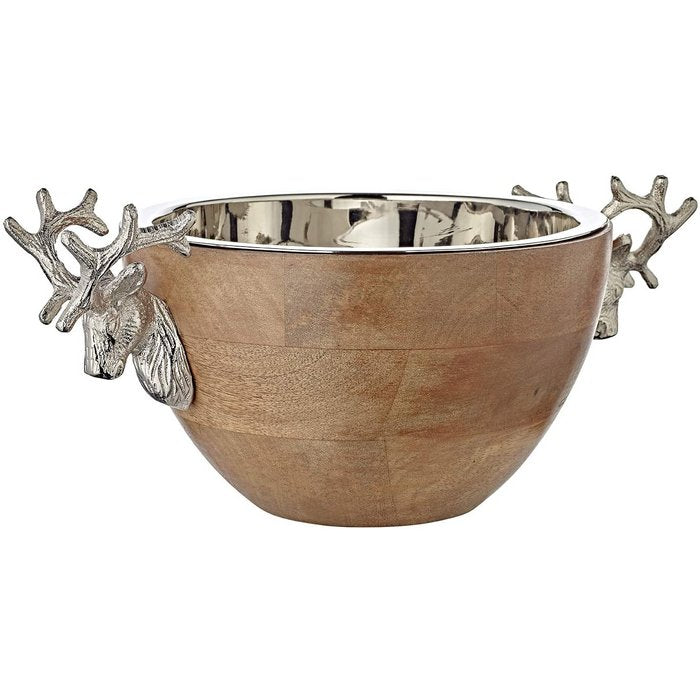 Nussschale Hirschköpfe aus Mangoholz