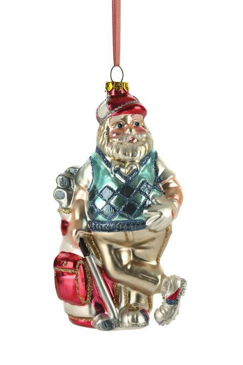 Baumanhänger Santa der Golfer