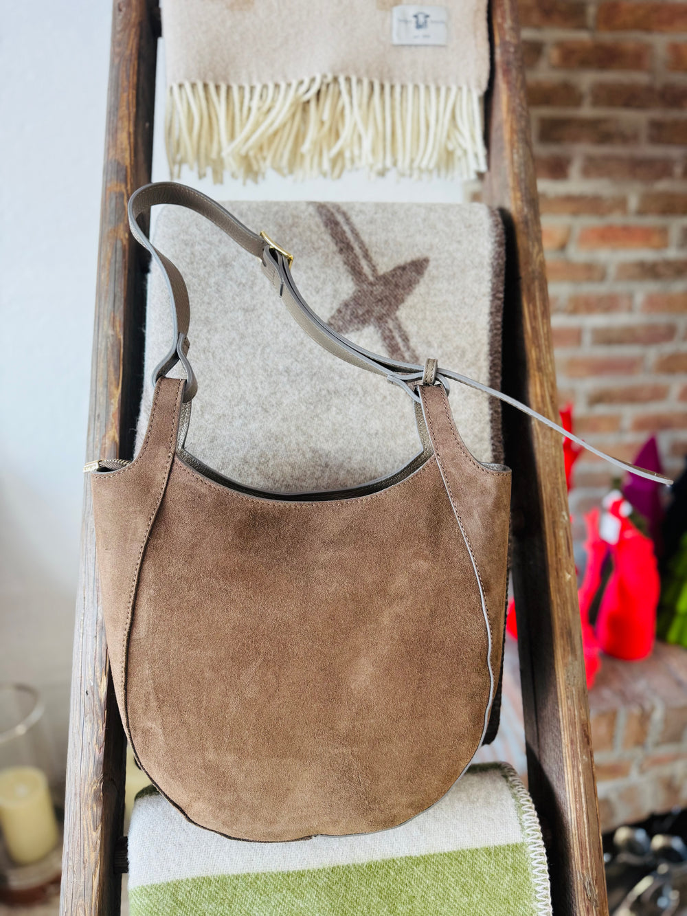 Wildleder Bag Kitzbühel -Beige-