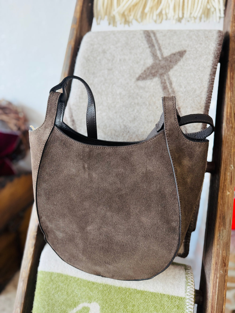 Wildleder Bag Kitzbühel -Taupe-