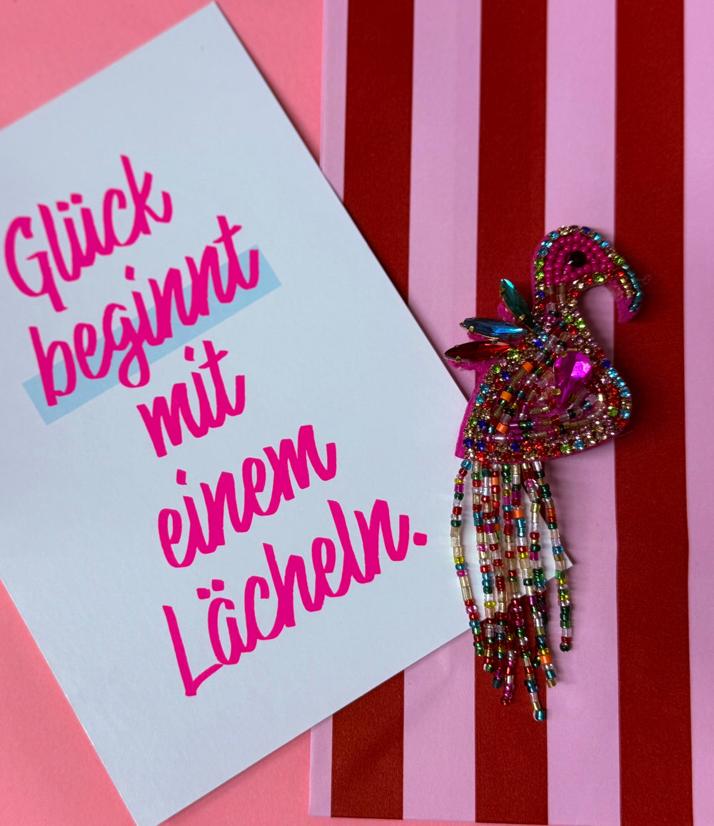 Brosche Flamingo 11cm