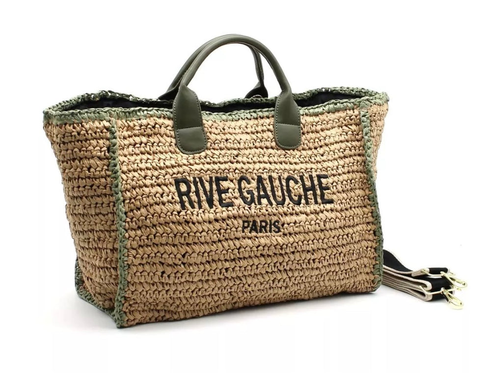 Rive Gauche Signature Collection Bag - Beach Bag Hunting Green -