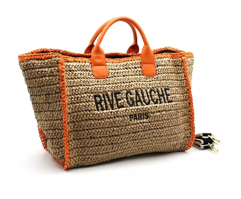 Rive Gauche Signature Collection Bag - Beach Bag Orangy -