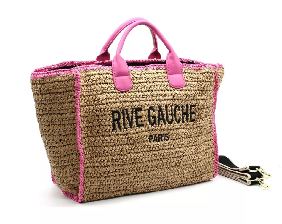 Rive Gauche Signature Collection Bag - Beach Bag Pink -
