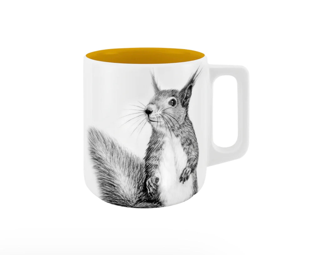 Becher mit Henkel - Eichhörnchen // Farbe Honig im Tee