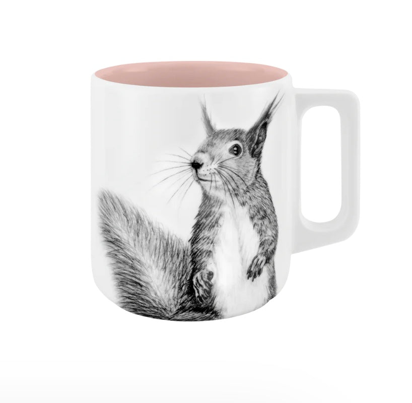 Becher mit Henkel - Eichhörnchen // Farbe Zuckerwatte