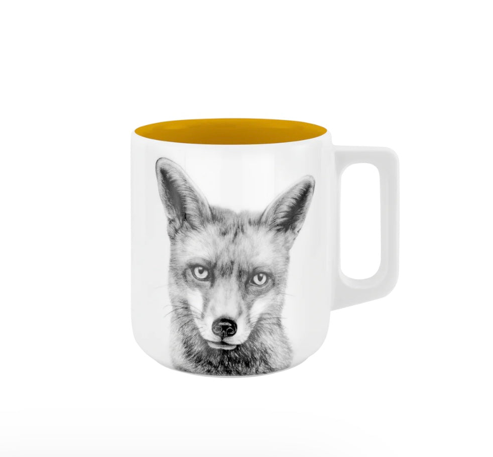 Becher mit Henkel - Fuchs // Farbe Honig im Tee