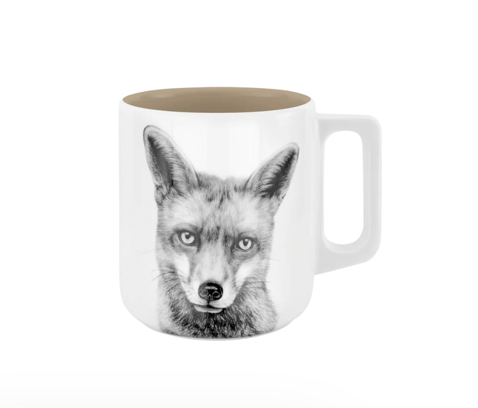 Becher mit Henkel - Fuchs // Farbe Zuckersüße Mokkatorte