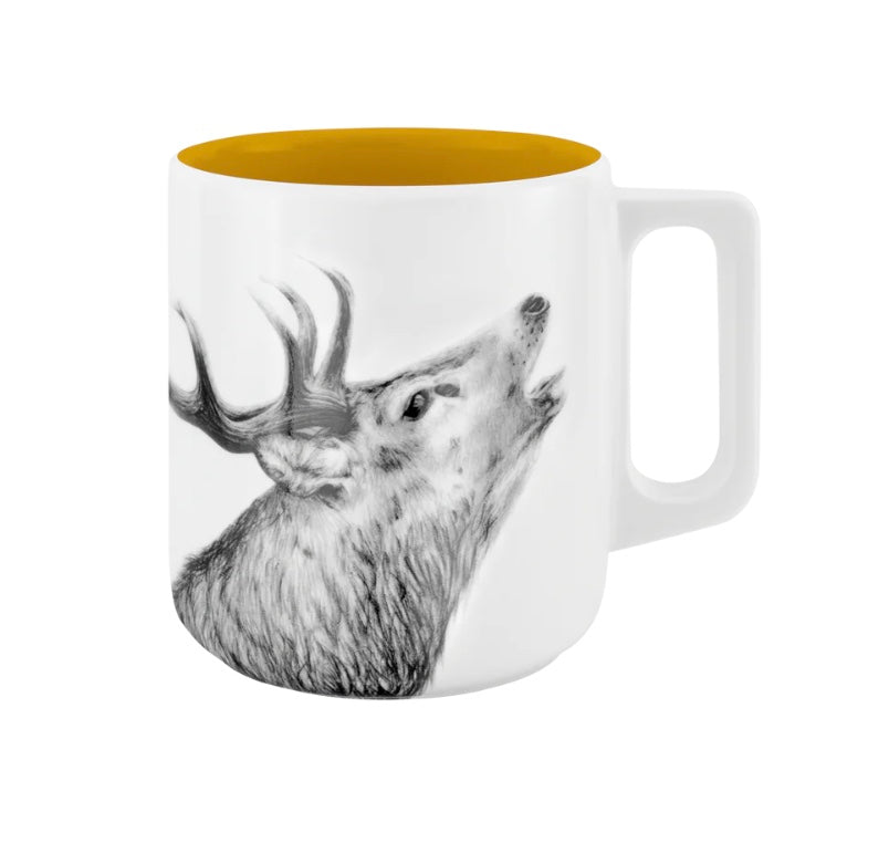 Becher mit Henkel - Hirsch // Farbe Honig im Tee