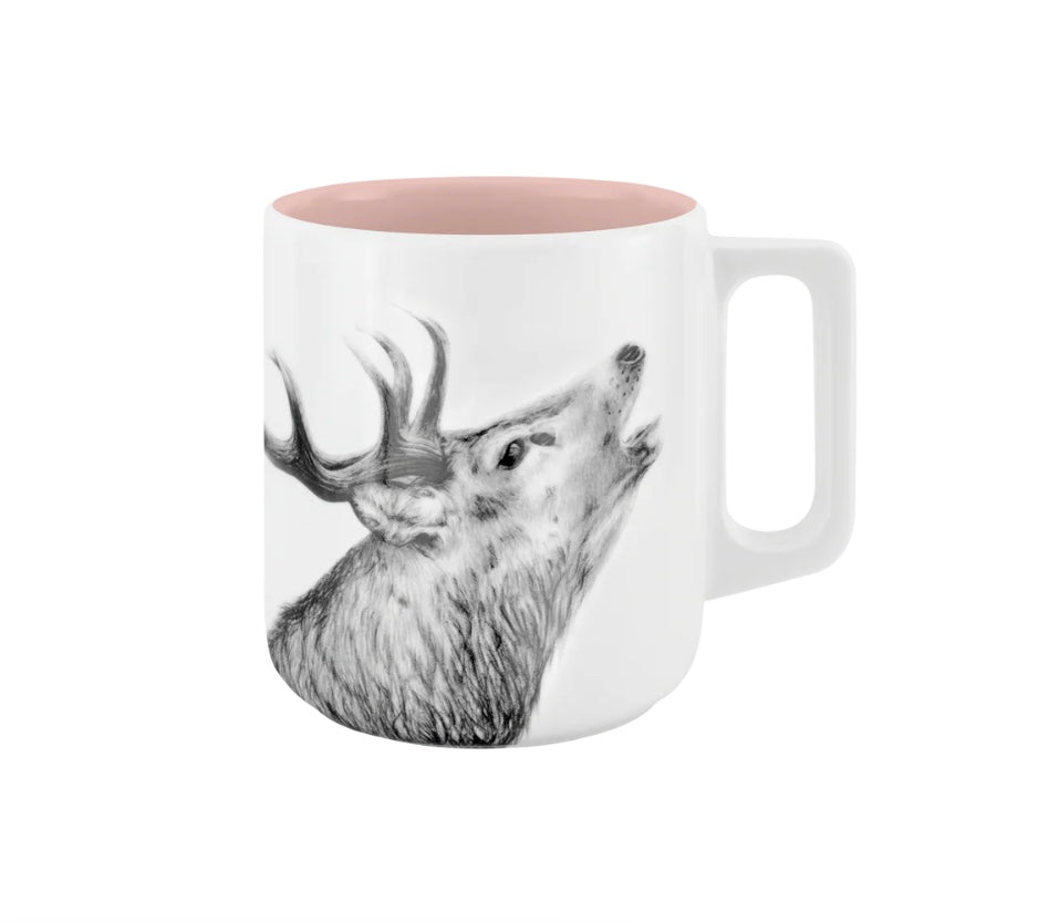 Becher mit Henkel - Hirsch // Farbe Zuckerwatte