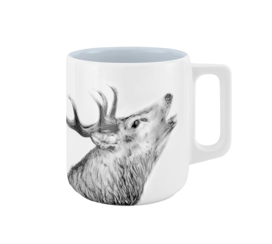 Becher mit Henkel - Hirsch // Farbe Raureif