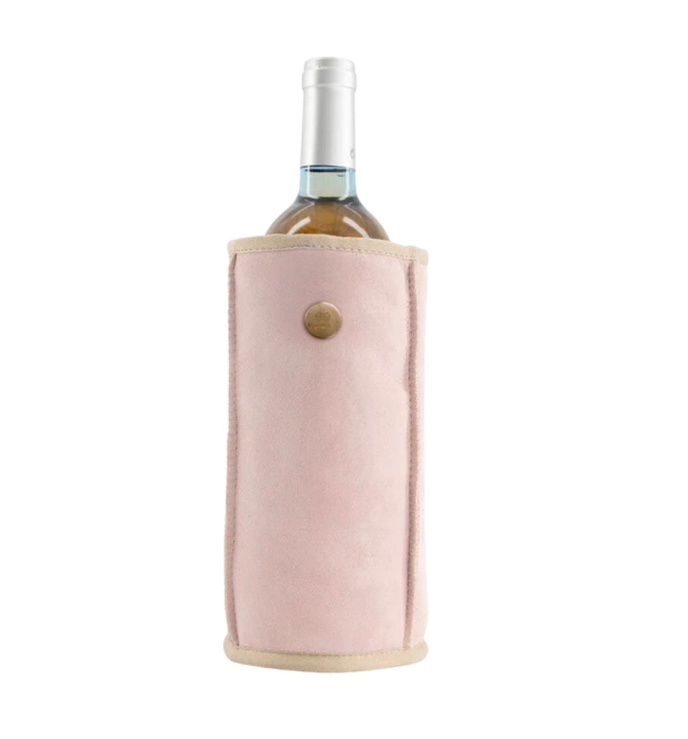 Weinkühler aus Wildleder -Rosy-