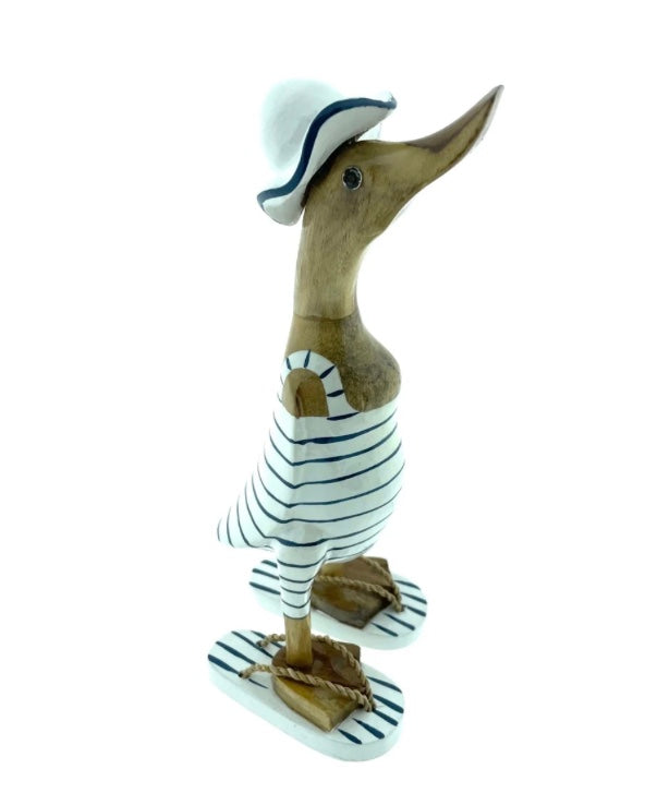 Ente Fips dunkelblau/weiß // Größe S 27cm