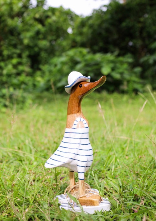 Ente Fips dunkelblau/weiß // Größe S 27cm