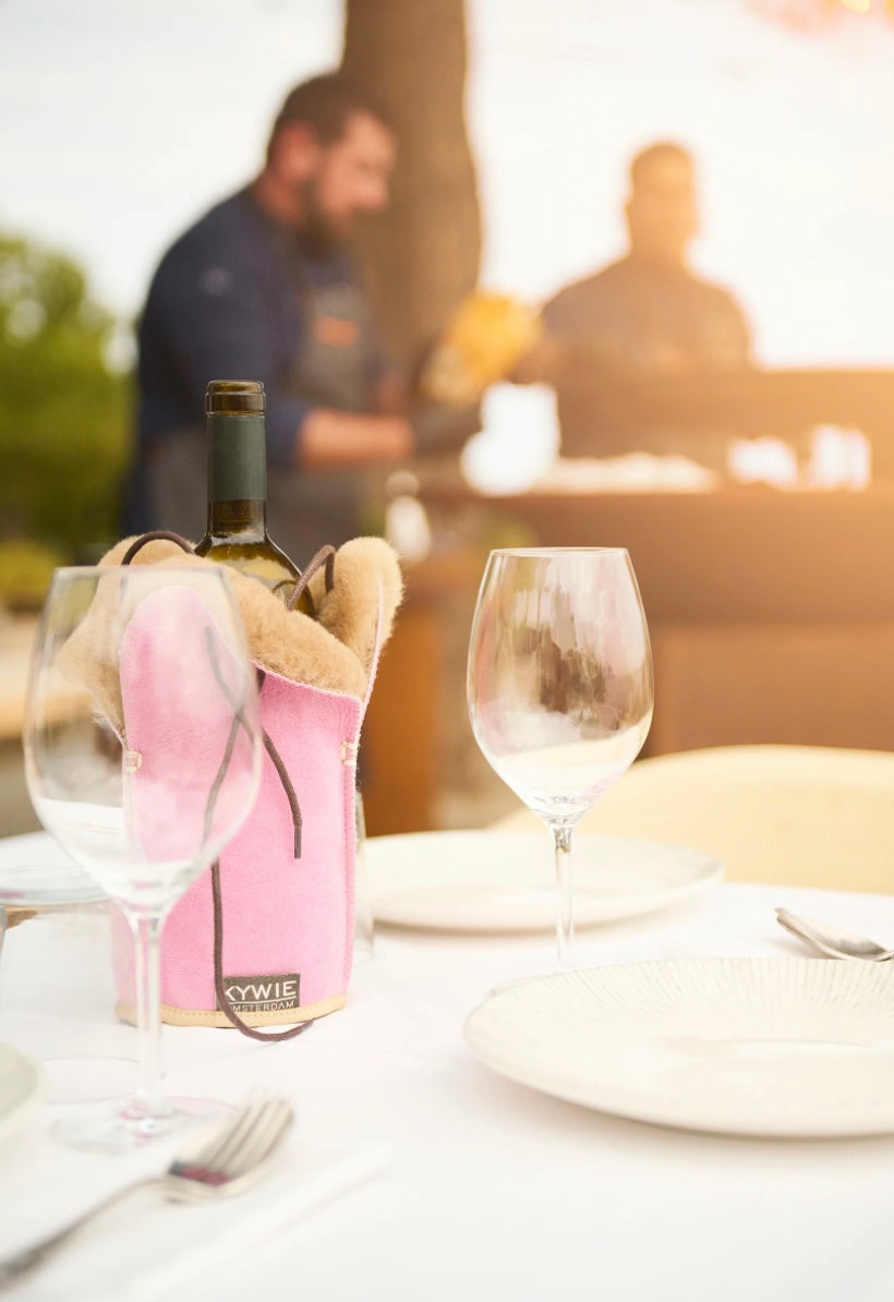 Wildleder Flaschenkühler // Wein, Champagner, Wasser -Candy-