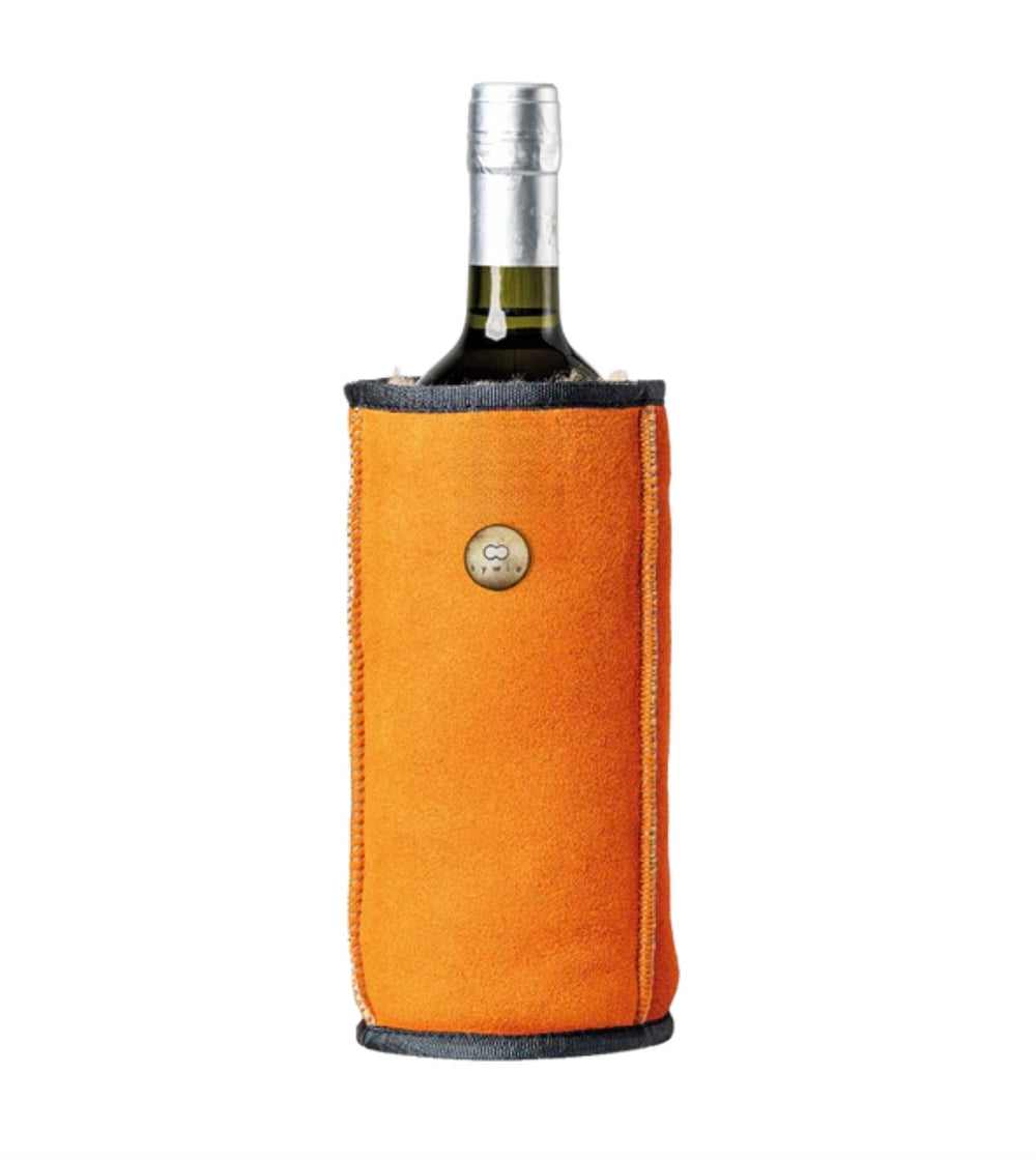 Weinkühler aus Wildleder -Orangy-