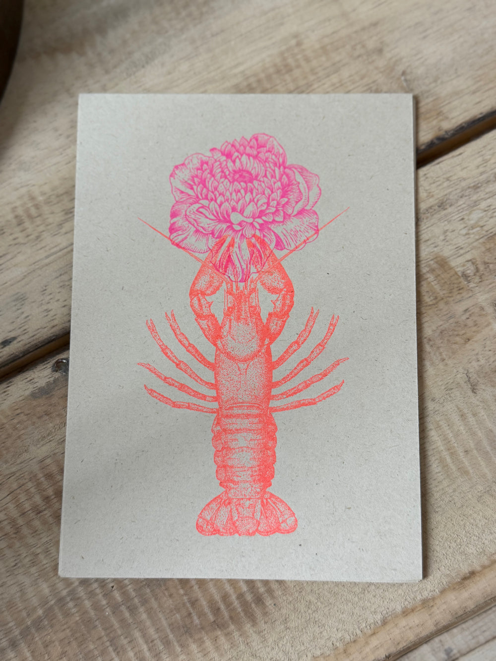 Postkarte Hummer Natur