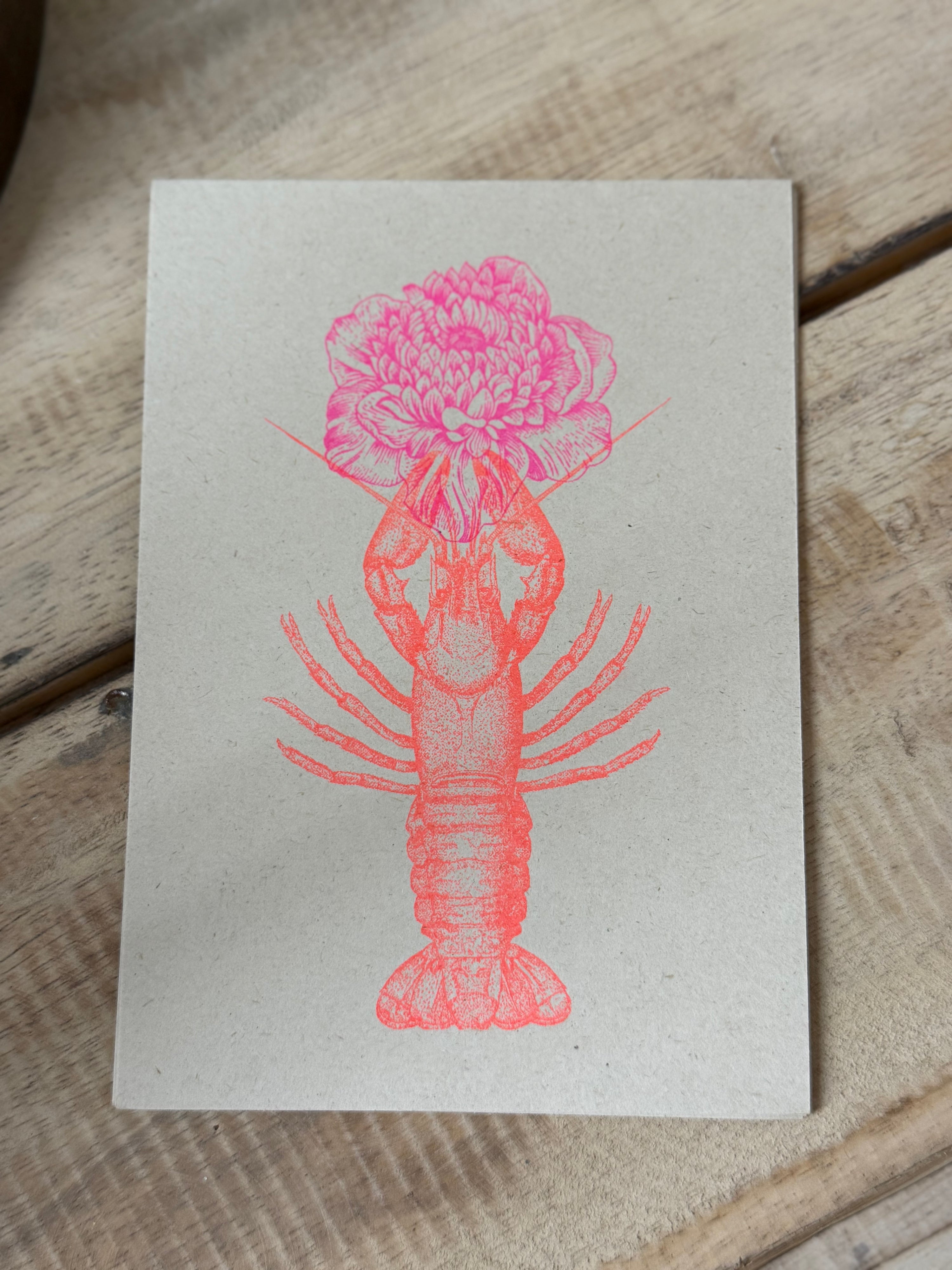 Postkarte Hummer Natur
