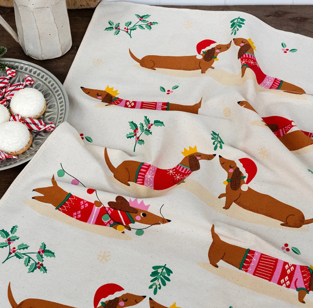 Geschirrtuch Weihnachtsdackel