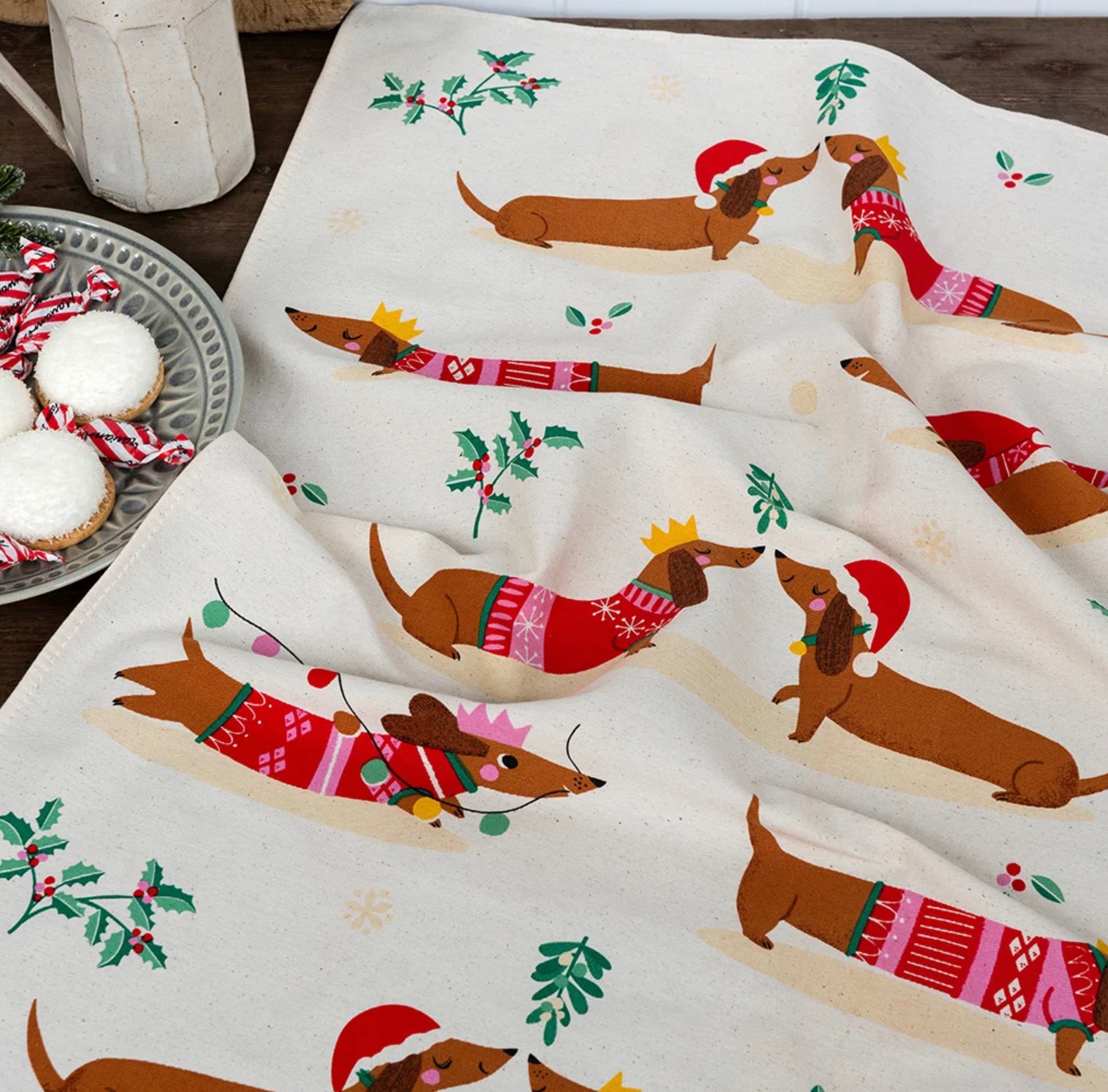 Geschirrtuch Weihnachtsdackel