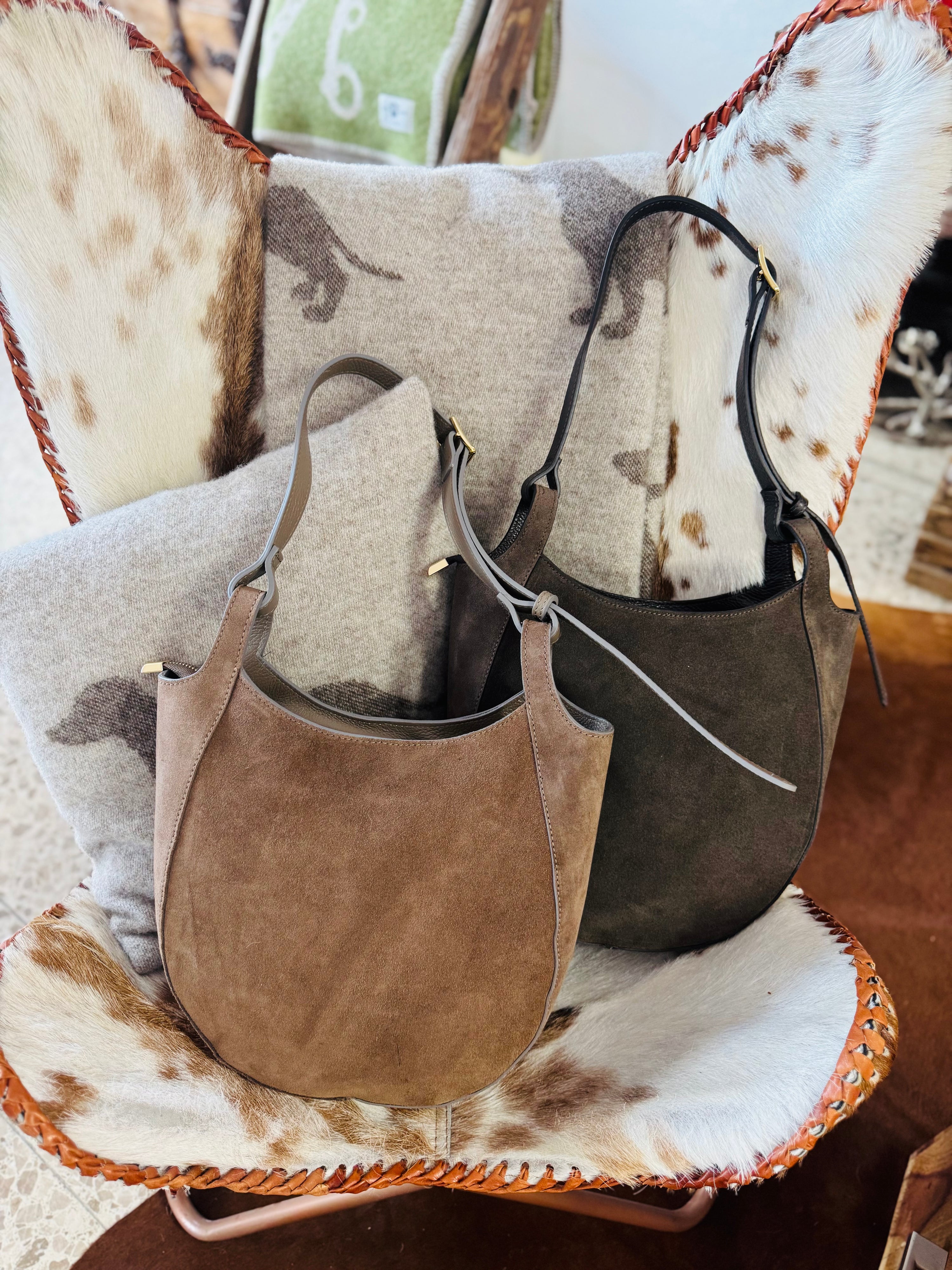 Wildleder Bag Kitzbühel -Taupe-