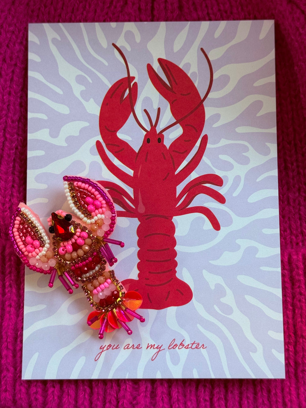 Brosche Lobster 8cm