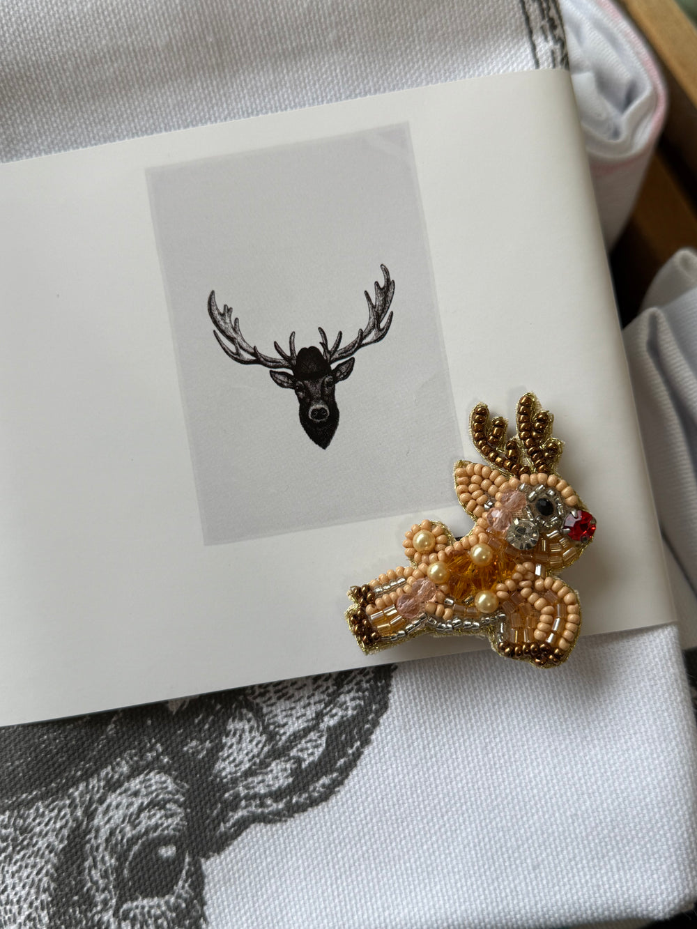 Brosche Rudolph Red Nose 7cm