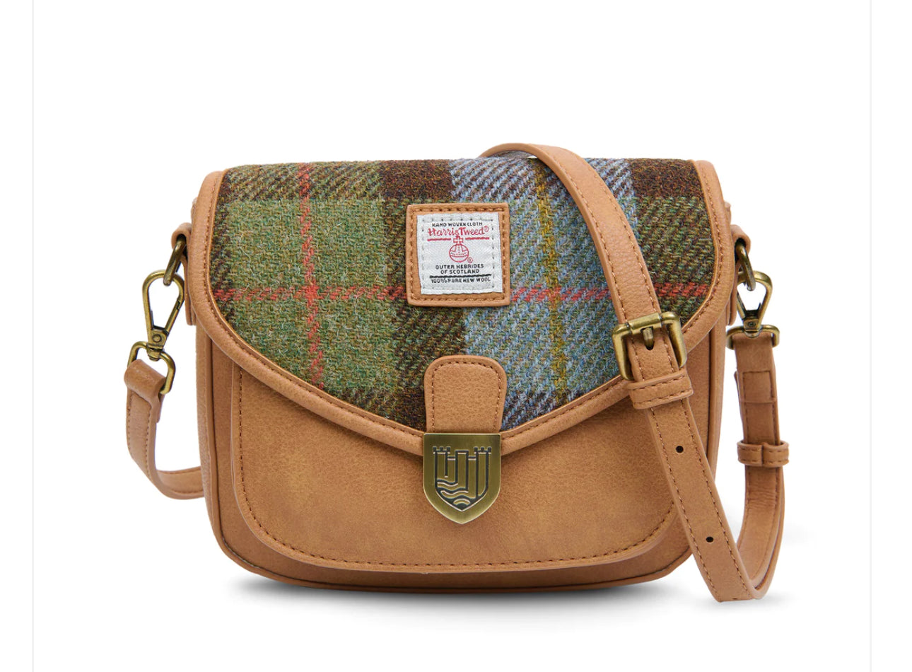 MIDI Tweed Saddle Bag -Classic Tartan-