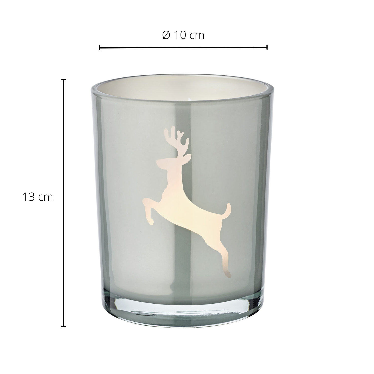 Windlicht Loki Hirsch links  13cm