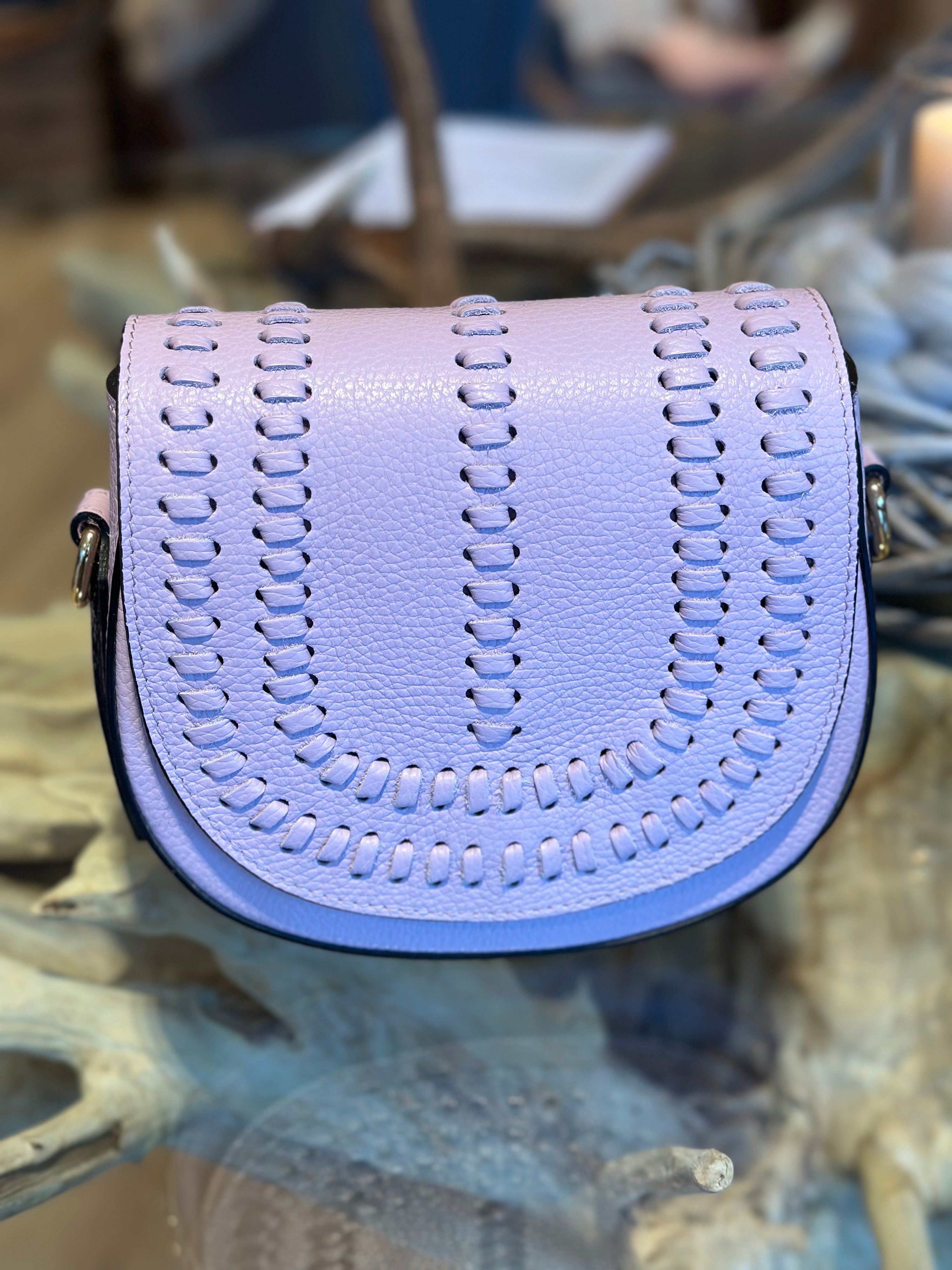 Leder Bag Sylt -Lavendel-