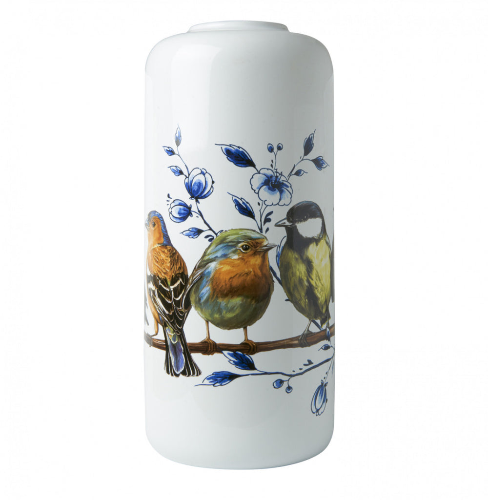 Dutch Blue Vase Forest Birds