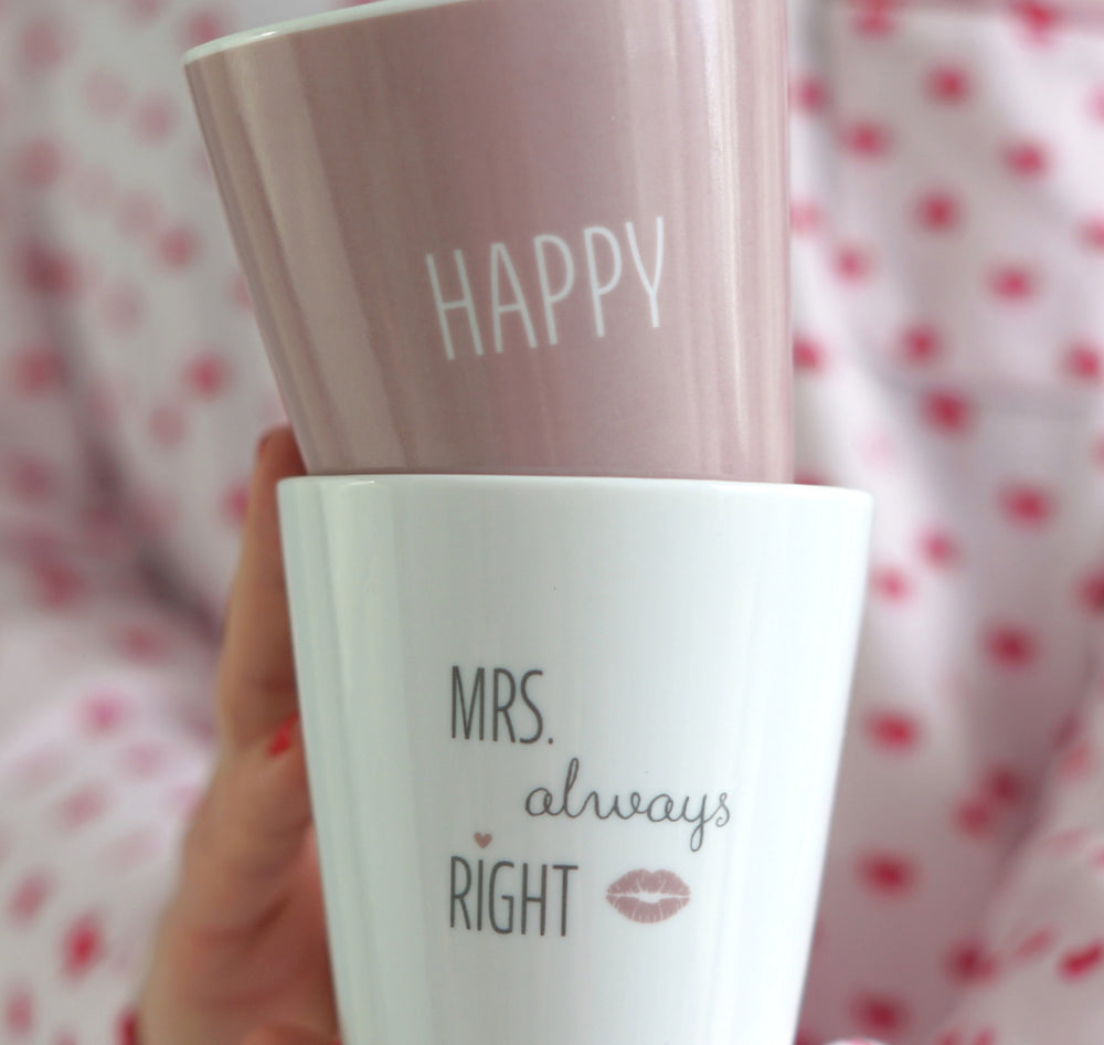 Happy Mug -rosa-