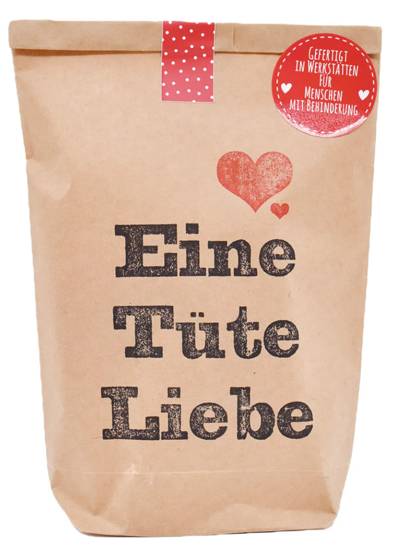 Tüte Liebe mit Liebesgedicht für extra viel Liebe