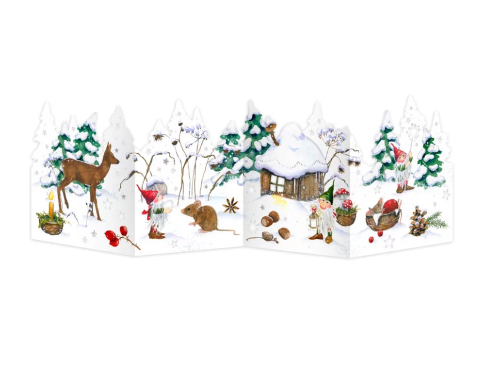 Lichtersilhouette Weihnachtswichtel