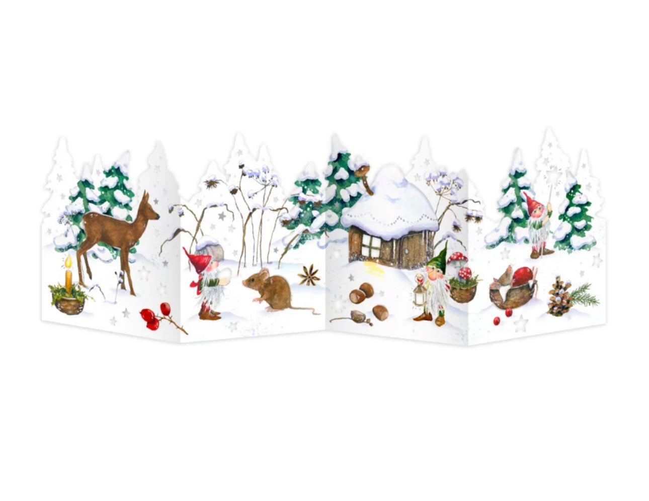 Lichtersilhouette Weihnachtswichtel