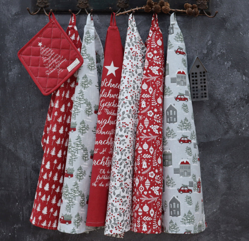 Christmas Words red Geschirrtuch (Pre-Order)