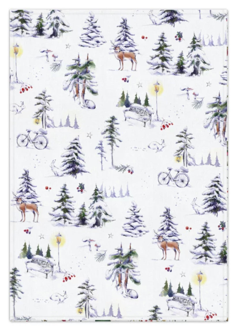 Geschirrtuch Ein Winter im Park