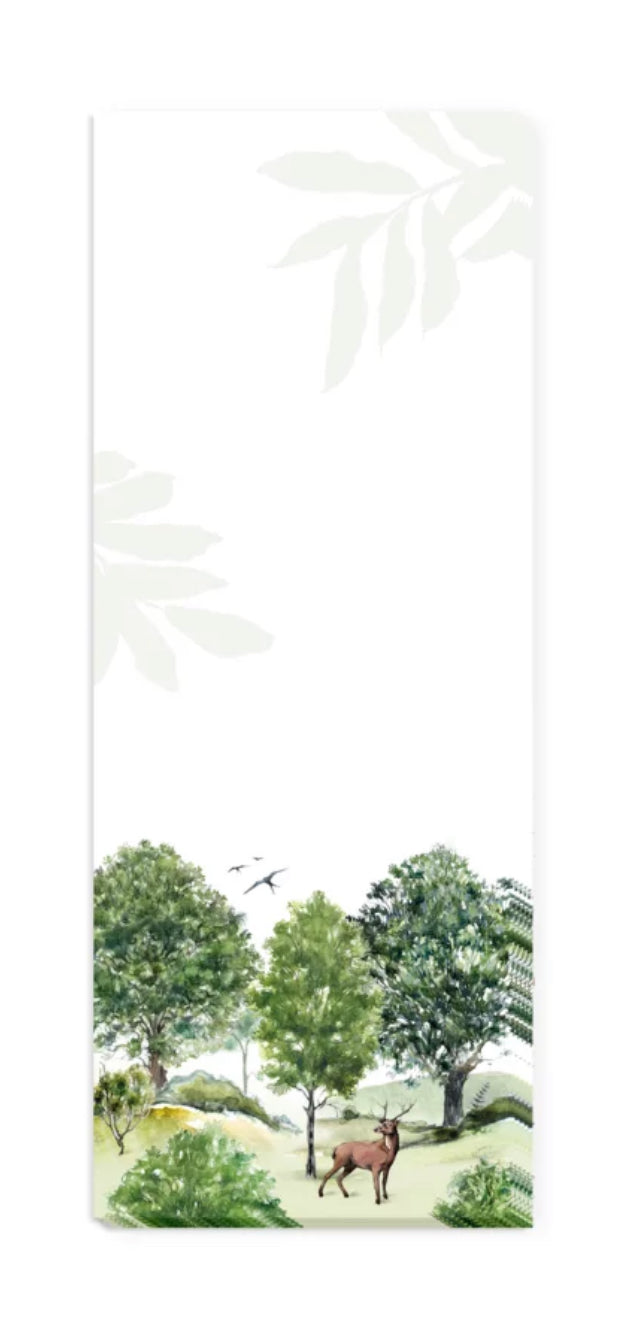 Notizblock mit Magnet Hirsch im Wald