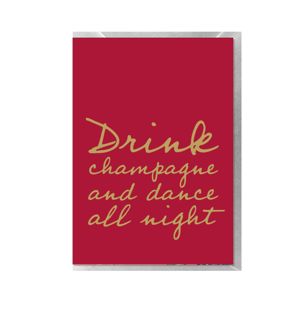 Karte mit Umschlag Drink Champagne