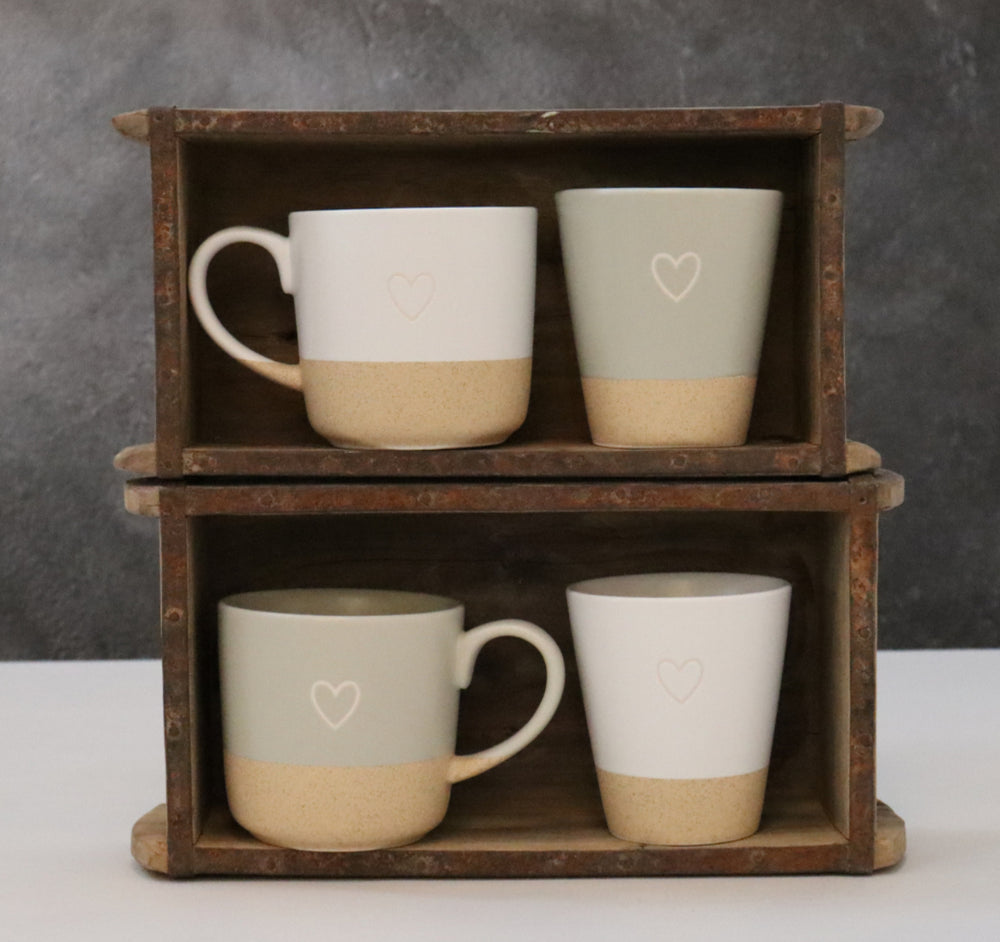 Happy Mug Heart White