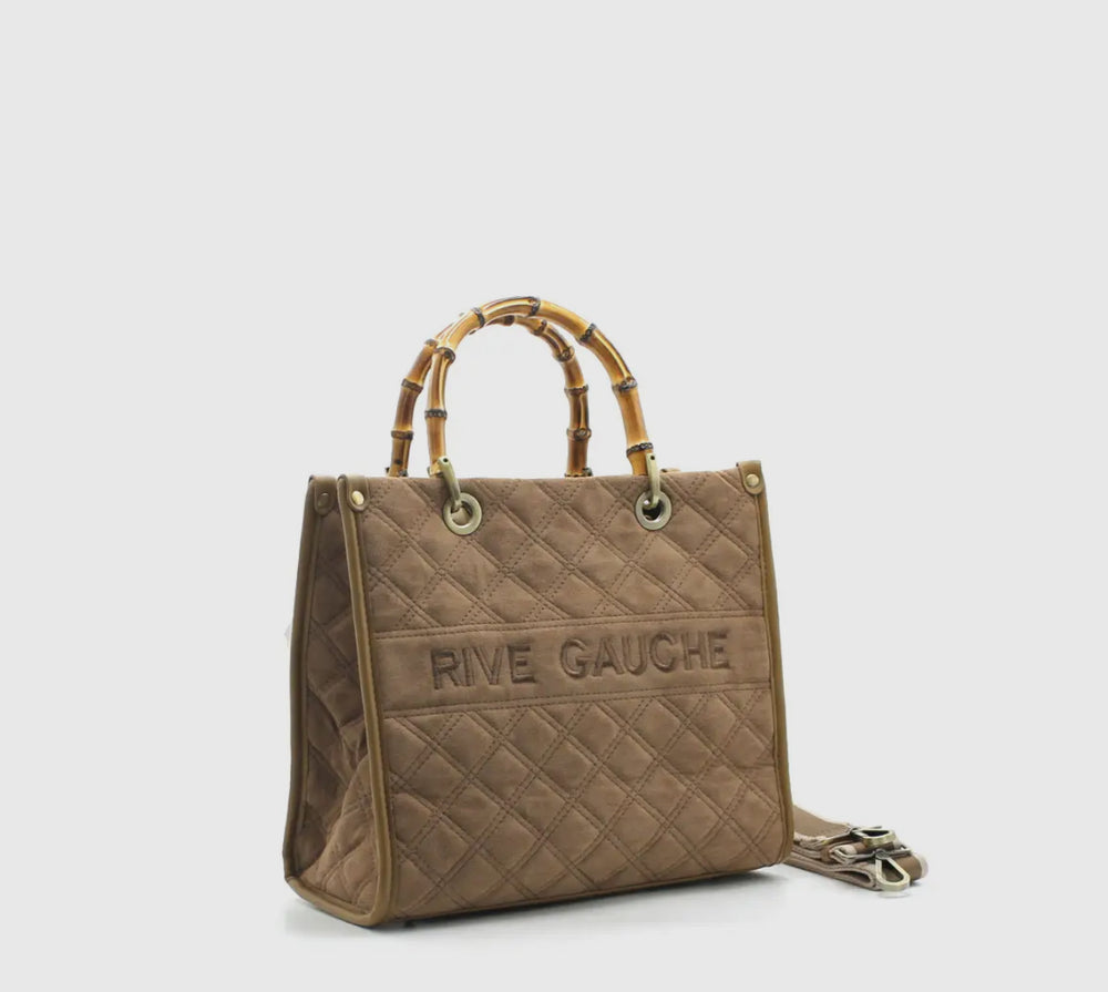 Rive Gauche Signature Collection Bag MEDIUM -Taupe-