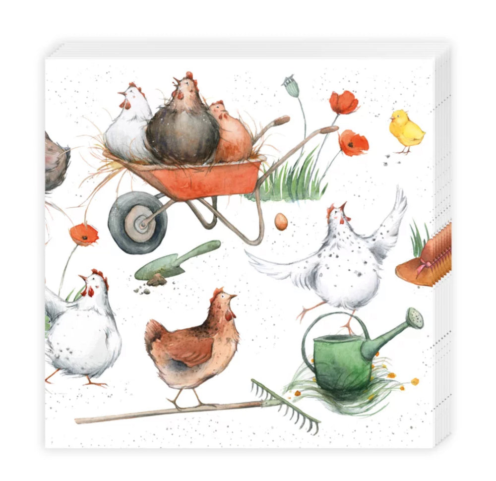 Serviette Hühnerbande