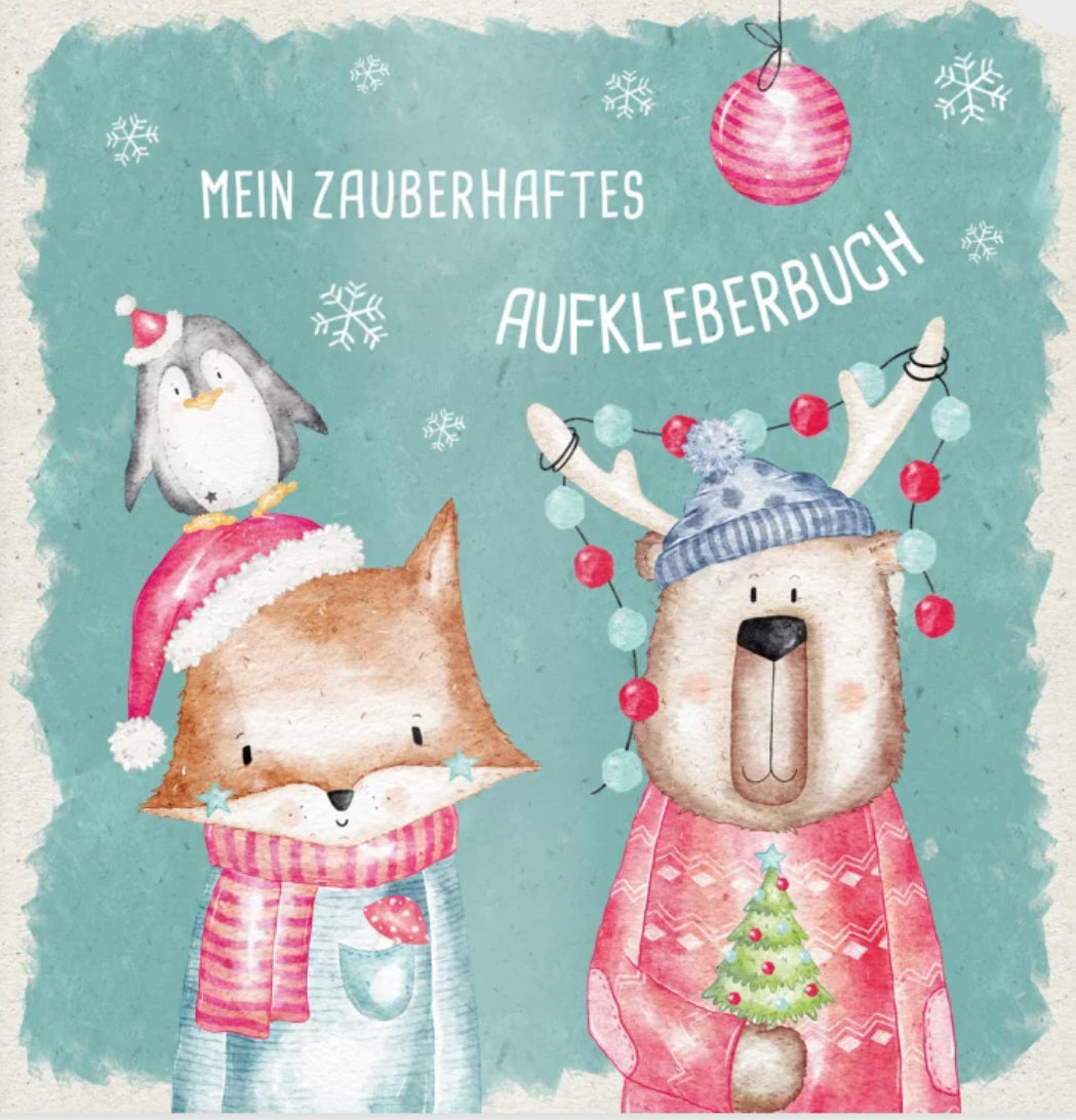 Aufkleberbuch Weihnachten Tierfreunde