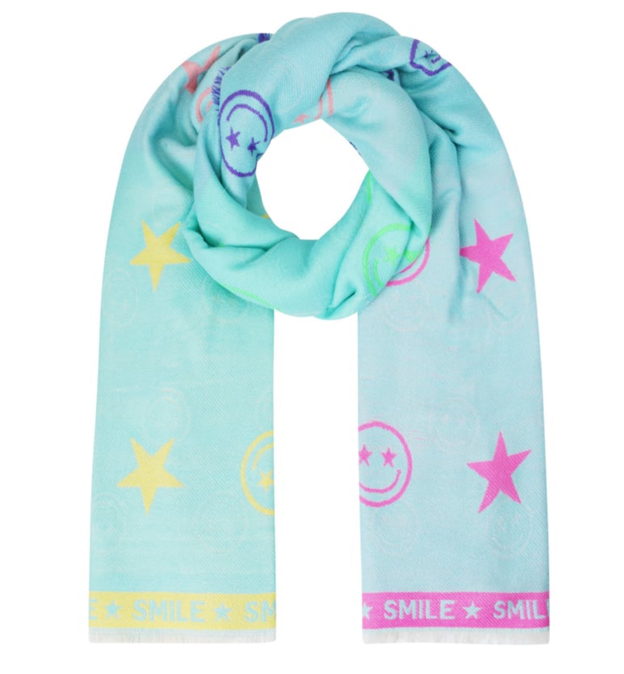 Colourful Smile Schal Blau