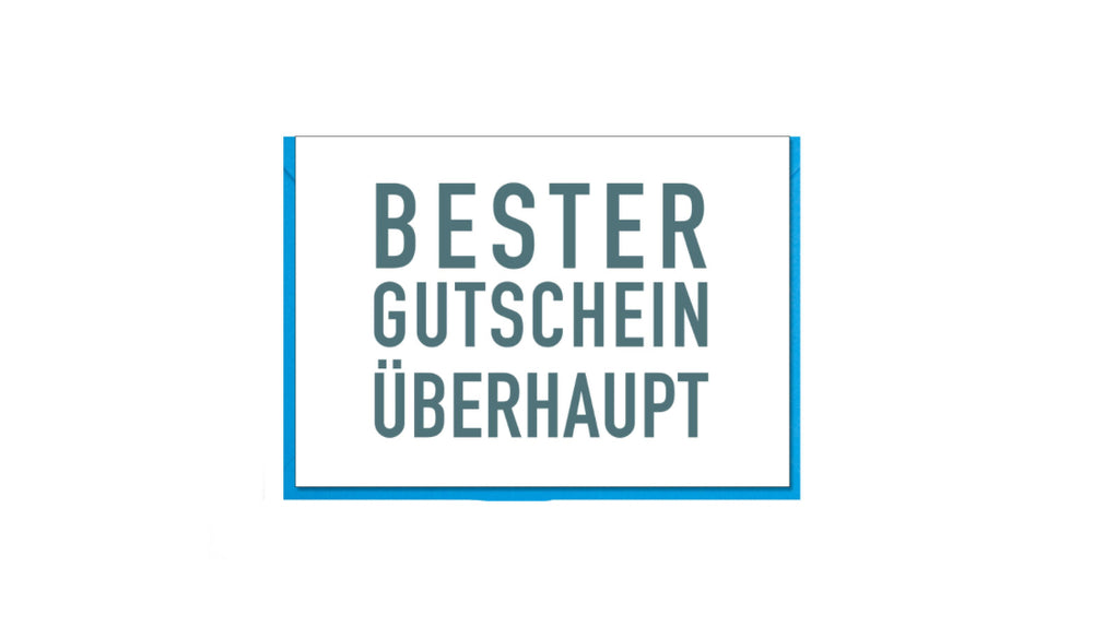 Karte mit Umschlag Bester Gutschein