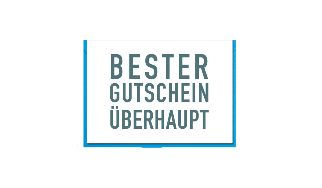 Karte mit Umschlag Bester Gutschein