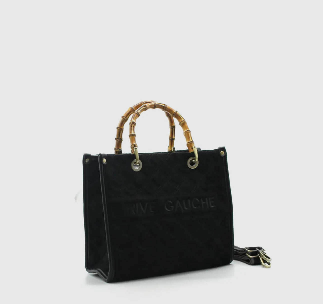 Rive Gauche Signature Collection Bag MEDIUM -Deep Black-