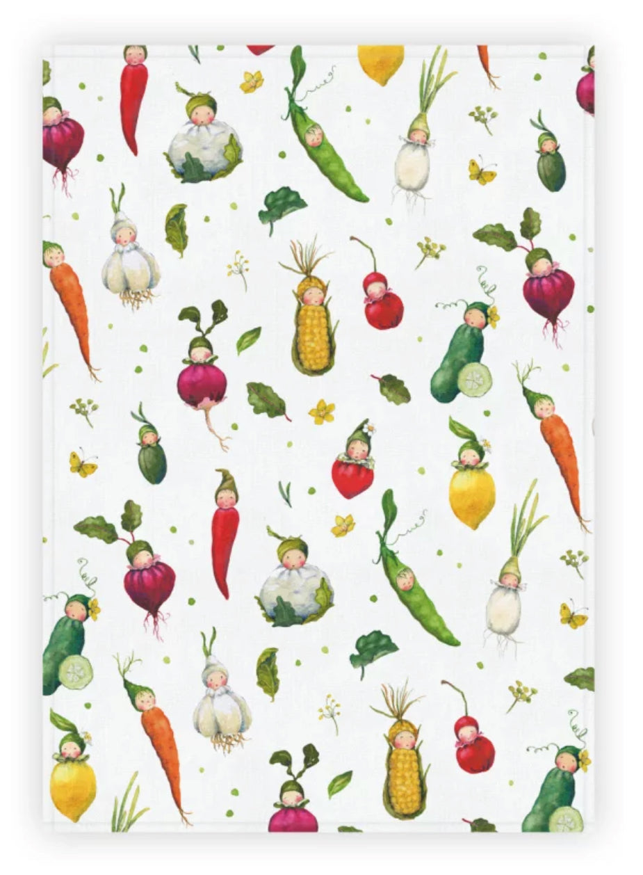 Geschirrtuch Gemüsekinder